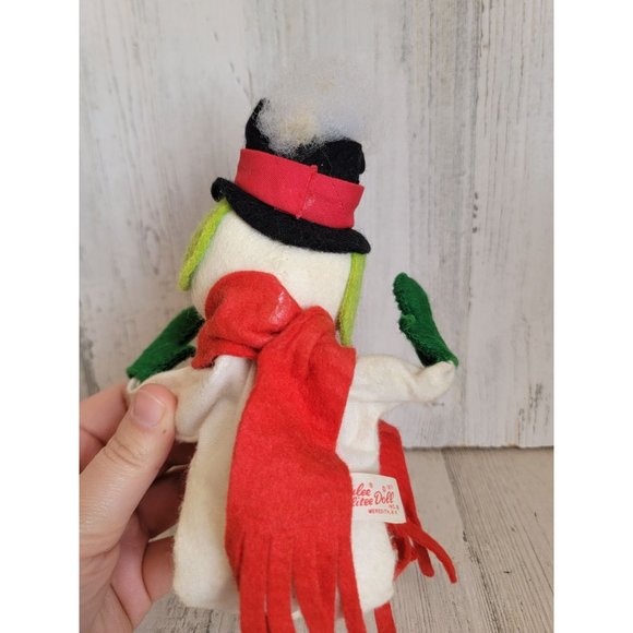 Vintage 1971 Annalee snowman top hot Xmas decor - Picture 5 of 8